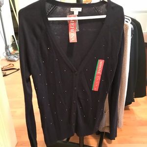 navy blue with tiny studs Merona sweater NWT